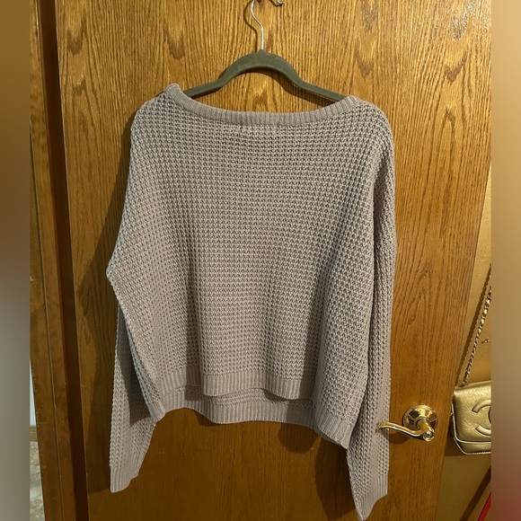 MISSGUIDED PLUS OFF THE SHOULDER SWEATER IN GRAY NWT - Picture 5 of 7